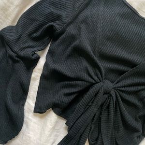 Ribbed Tie Crop